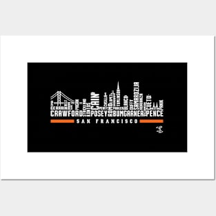 Buster Posey Skyline - Posters and Art